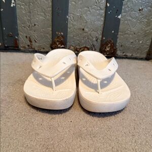 CROCS white Flip Flops